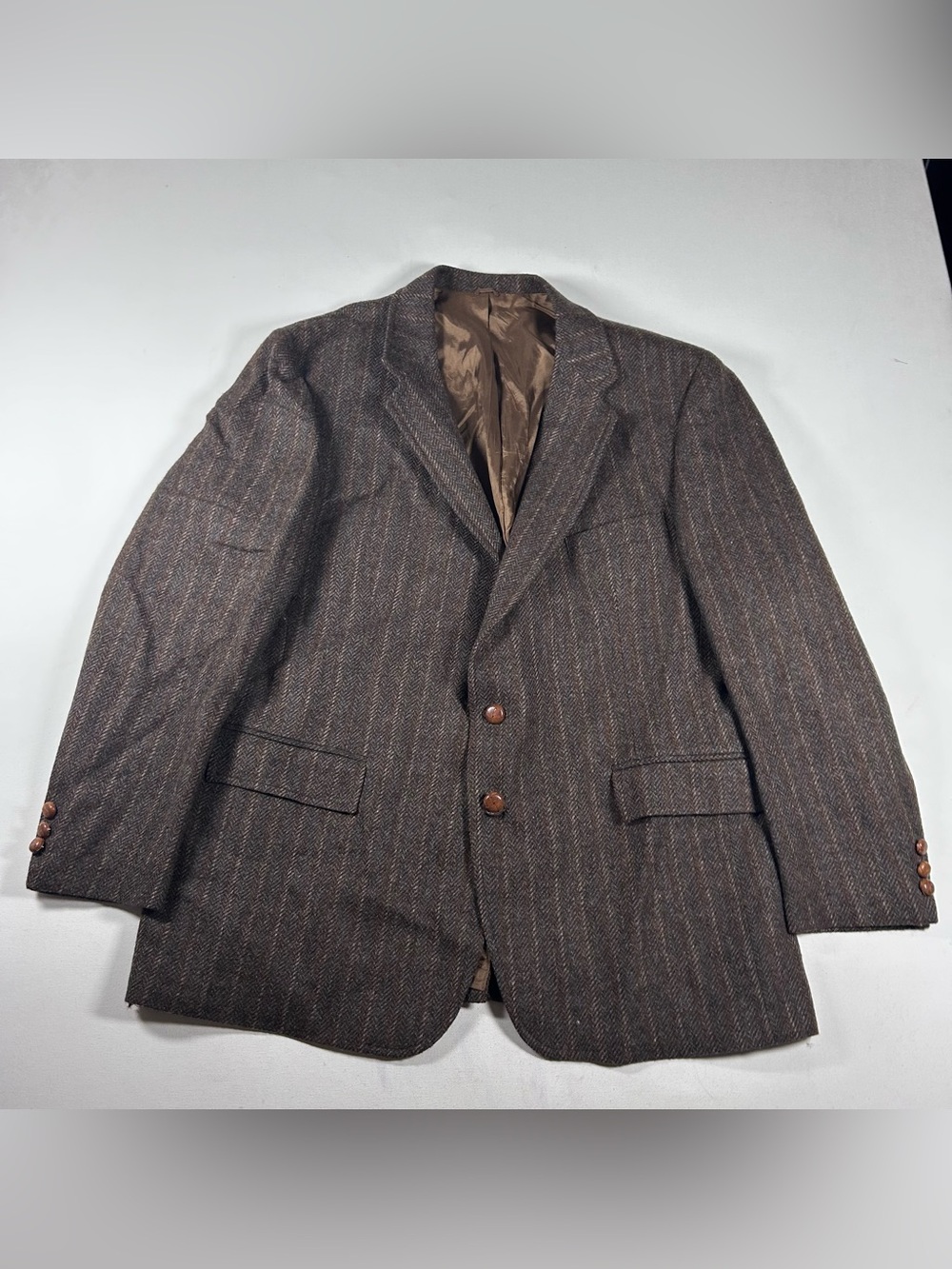 VTG Levi's Tailored Classics Blazer Mens L Herringbone Wool Jacket Made USA 70s